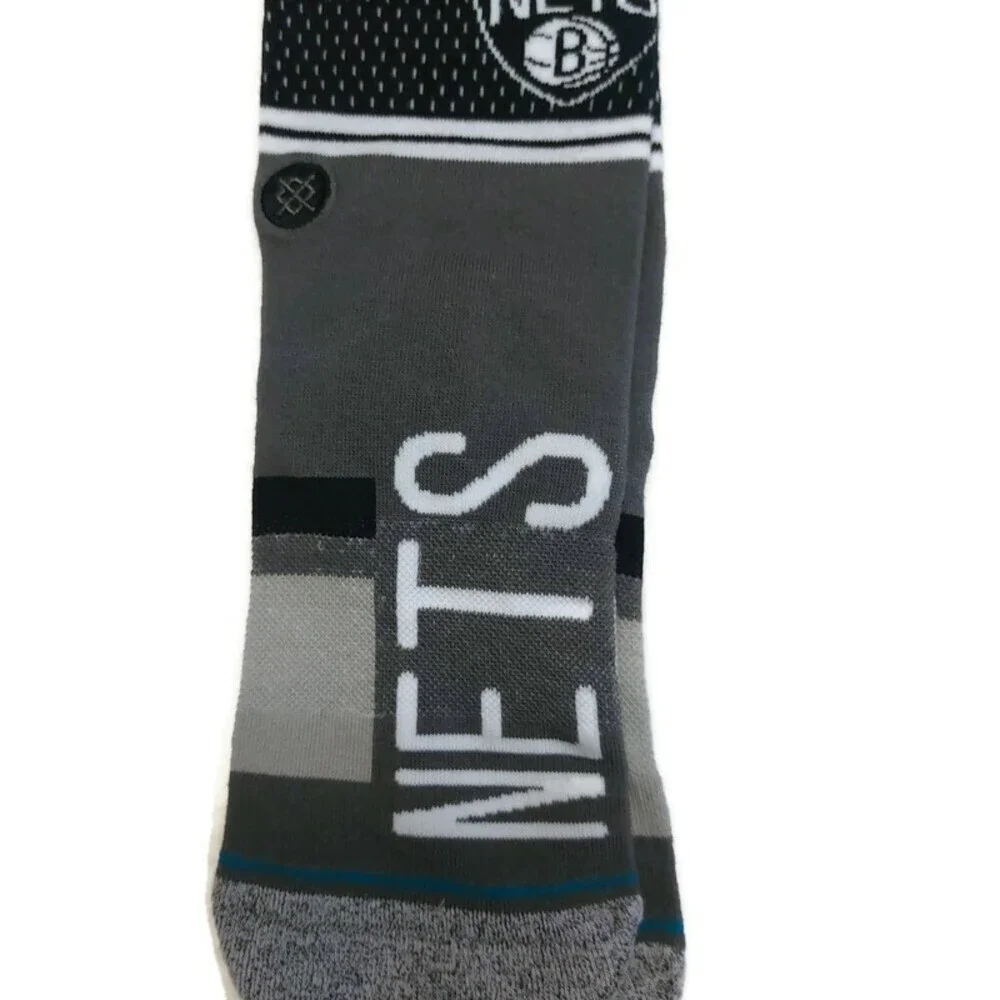 Stance Mens S (3-5.5) Brooklyn Nets Shortcut 2 Infiknit Casual Crew Socks